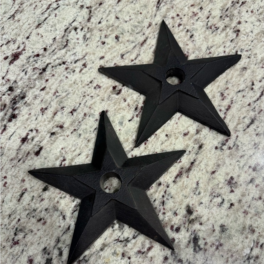 Black Star Shaped Decor Pieces